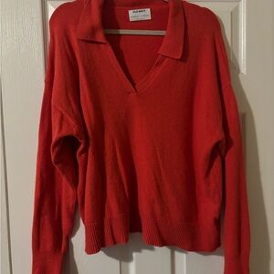 Old Navy Women's V-Neck Red Sweater